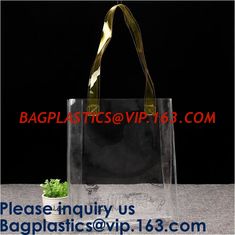 China Custom Yellow Waterproof Clear Pvc Tote Bags Transparent Custom Large Shopping Bag PVC Vinyl Material Bagease Bagplastic supplier