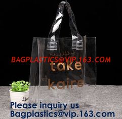 China Transparent Pvc Shopping Bag Pvc Tote Bag,OEM Supermarket PVC Fashion Bag Handles Clear Shopping Bags, Bagease, Bagplast supplier