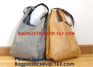 China Promotional Dupont Tyvek shopping tote bag, Waterproof Material Tyvek Paper Fabric Shopping Shoulder Tote Bag supplier