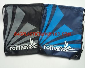 China Sport Gym Drawstring Backpack Polyester Draw String Bags,Dacron Drawstring Backpack Shoulder Bags, bagease, bagplastics supplier