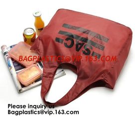 China Custom Eco-friendly Durable Foldable Polyester Handle Bag Pocket Folding Nylon Shopping Bag Eco-friendly Durable Foldabl supplier