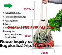 China Factory Supplier Cotton Mesh Shopping Net Bag Logo Multi Colors Black White Red Green Blue Handled Shopping Bags Net supplier