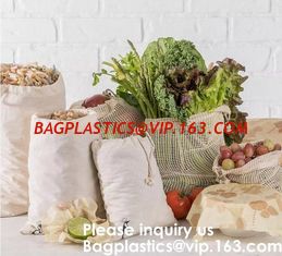 China 100% Cotton Short Handle Reusable String Reusable Bag Eco Friendly Foldable String Shopping Bag Grocery Shopping String supplier