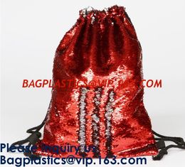 China Amazon Hot Sale Strapping Mermaid Reversible Sequin Drawstring Bag, Wholesale Polyester Custom LOGO Sequin, Sequins, Paillet supplier