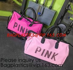 China Pink Color Nylon Waterproof Handbag  Large Capacity  Carry-on Bag Durable Multifunction Bag Portable Women Bag supplier