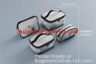 China Eco Friendly PVC Zipper Cosmetic Pouch Clear Toiletry Bag, Stand Up Packaging Zip Lock Cosmetic Bag Pouch, bagease supplier