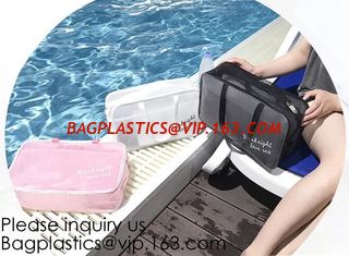 China Wholesale Custom Logo Fancy Handy Luxury Empty Travel Pvc Toiletry Cosmetic Bag Pouch,Fashion Large Capacity PU and PVC supplier