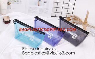 China Double Layer Waterproof Storage Transparent Pvc Cosmetic Bag Pouch With Handle,Fashion Cute Girl'S Glitter Pvc Cosmetic supplier