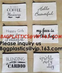 China Plain Personalized Organic Travel Cotton Canvas Makeup Bag,Promotional Beauty Makeup Bag Custom Printed Logo Canvas Zipp supplier