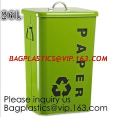 China Household Metal Tin Garbage /Dust Bin,Metal Dog Pet Food Storage Bin Tin/Galvanized Trash Can/Garbage Bin,Store Supplies supplier