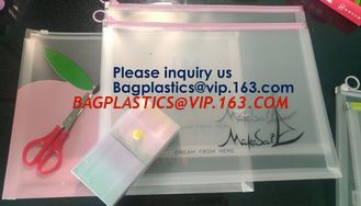 China A4 A5 A6 B5 Transparent Pp Froested File Bag With Zipper,PP Plastic Zip File Bag For Cosmetics Offices Supplies, bagease supplier