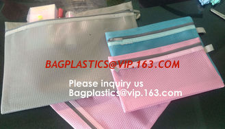 China Official Stationary File Mesh Bag with Zipper Lock PVC Document Bag in Waterproof Packaging Bags,BAGEASE, BAGPLASTICS supplier