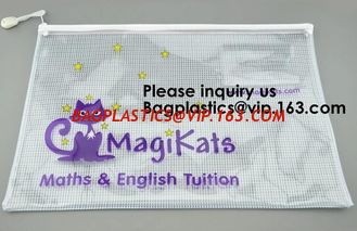 China Mesh Bag/Zipper /Mesh Pouch/File,Promotional Plastic Mesh Clear File Bag With Zipper,Jewellery Gift Clear Mesh Pouch supplier