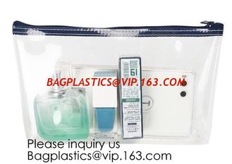 China Fashion Beautiful Custom Reusable Eva Bag With Zipper,Transparent Custom Printed Brand Logo Clear PVC Zip lock Slider supplier