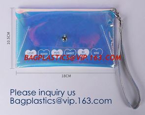 China New Design Custom Logo Transparent Waterproof PVC EVA Travel Cosmetic Bag Clear Portable Zipper Pouch, bagease, bagplast supplier