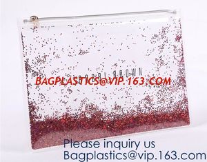 China Custom Logo Glitter Cosmetic Makeup Eva Clear Pouch / Pouches,Smiggle Pencil Case With Glitter,Tissue Bag CD Case Docume supplier