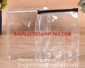 China Flat Type Clear Frosted Pvc/Eva Cosmetic Bag With Sewn Zipper,Brush Bag Makeup Wash Bag,Stylish, Practical, Portable, Co supplier
