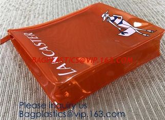 China Hot Eco-Friendly Transparent Plastic PVC Cosmetic Bag With Zipper,Offset printing/Silk screen printing/Gravure printing/ supplier