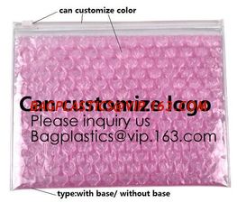 China New Design Pvc k Epe Foam Heart-Shaped Bubble Bag For Cosmetic/Pink Plastic Bubble Bag With Zipper bagease package supplier