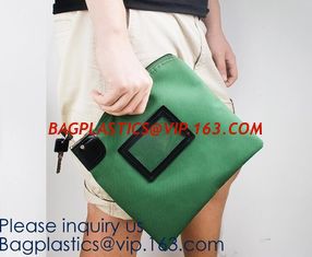 China Custom Logo Security Money Pouch Utility Bank Deposit Bag with Zipper pouch case bag,Portable bank bag, bagease, bagplas supplier