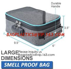 China Child Proof Travel Herb Storage Case Large Stand Up Carbon Lining Smell Proof Resealabe k Stash Bags bagease pac supplier