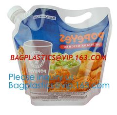 China Laminated Stand Up Squeeze Pouches Baby Food Bag,Clear Drink Stand Up Spout Bag With Tap Plastic Ice For Packaging Wine supplier