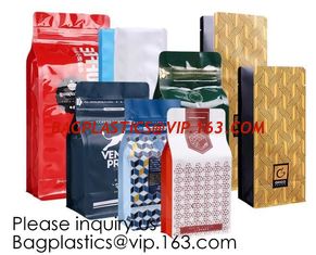 China Coffee bean bag air valve kraft paper octagonal sealing aluminum foil self-supporting k bag custom coffee packagin supplier
