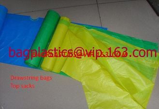 China Heavy Duty Biodegradable drawtape, plastic drawstring heavy duty garbage trash roll bag,closure drawtape bag for garbage supplier