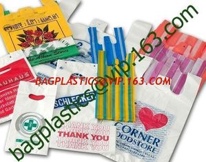 China Thank You T-Shirt Bags (350 Count), Plastic - Bulk Shopping Bags, Restaurant Bag - T-Shirt Plastic Bags in Bulk - (11.5" supplier