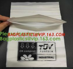 China PLA compostable Clear poly custom printed plastic k bags,APPAREL Dress k Bag,garment packaging bag, bagease supplier