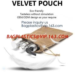 China Velvet Pouch Gift Custom Logo Cosmetic Jewelry Drawstring Pouch Velvet Bag,Cigar Tube, Eco-Firendly Pacakging, Bags Pac supplier