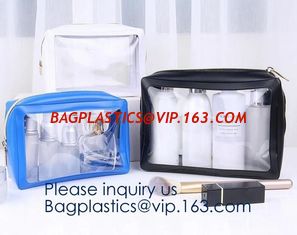 China Heavy Duty Clear Toiletry Makeup Bags Transparent Shaving Bag Water Resistant Cosmetic Bag Organizer Pouch for Travel wi supplier