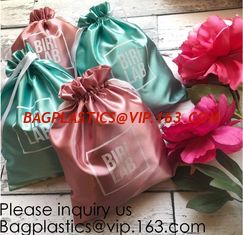 China Soft Toy Storage Satin Bag With Drawstring,Promotional Red Wine Color Satin Packaging Bag,Hot selling Fancy Pink Satin J supplier