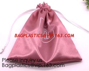 China Gold Blue White Satin Packaging Bag For Towel,White Satin Bag With Gold Printing,Silk Packaging Bags For Clothing Indust supplier