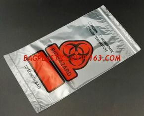 China Biohazard Pathology Specimen Medical Zipper Bag,Kangaroo Bag, Compostable Bag Customized Stand Up Pouch, BAGEASE, BAGPLA supplier