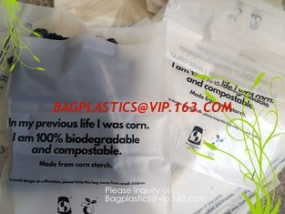 China PLA Biodegradable Corn Starch Compostable LDPE k Bag, Environmentally friendly, recyclable, reusable, reclosable supplier