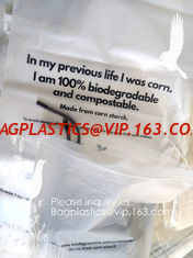China Bio degradable corn starch PLA plastic zipper bag, Compost Bio Degradable Green Plastic Compostable k Bags supplier