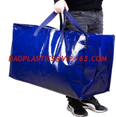 China custom printing logo luxury large laminated non woven fabric storage luggage bag with zipper Handle Bag For Shopping supplier