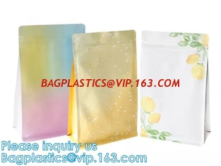 China Square Bottom Pouches Zipper Foil Flat Bottom,Food, Dry Fruit, Snack, Nuts, Cookie, Biscuit, Candy, Sugar supplier