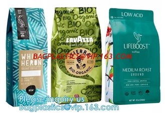 China Bio logo customized Coffee pouch Tea Bag, Digital Printing Green Tea Pouch, Resealable ziplock Package supplier
