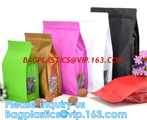 China slider zipper Square Bottom 250g 500g 1kg Coffee Pouches Zipper Aluminum Foil Flat Bottom Bags With Valve supplier