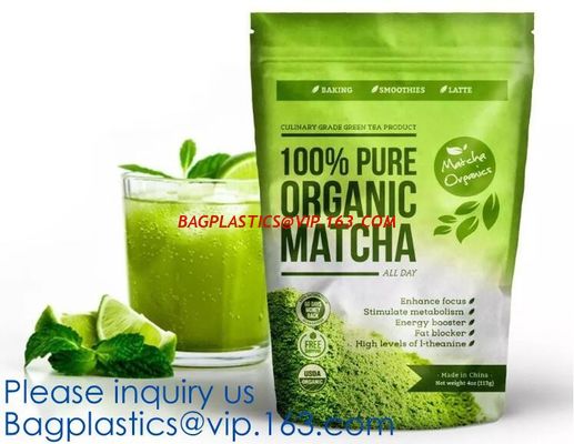 China Foil Pouch Standing Up Spice Bag Clear Window Food Packaging Bag Metalized Stand Up Pouch With Zipper company