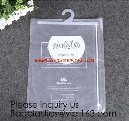 China Biodegradable Compostable pac Hanger Garment Underwear Clothes Package Hanging Hook Plastic Bag With Self-Adhesive Seal company
