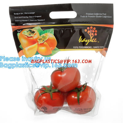 China Fruit Grape Cherry Vegetable Packing Protection Bag, Handle Standing Resealable Zipper Fresh lock, sealing company