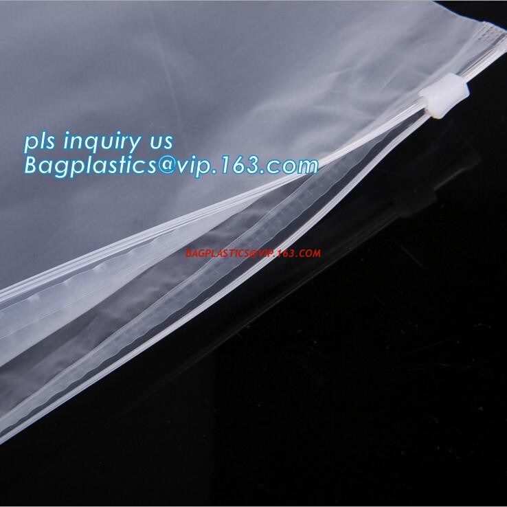 PP Flat Slider Zipper for PP Zipper Bag, Cloth package PE slider zip