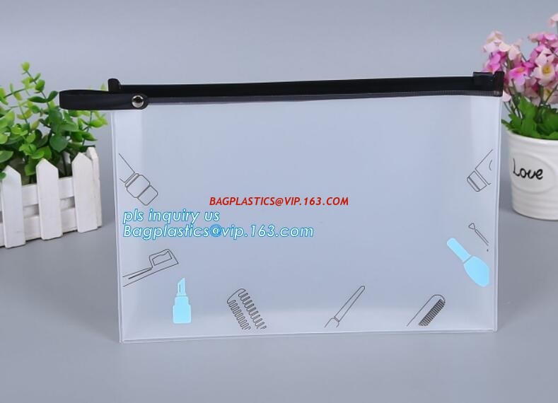 pvc zipper lock slider bag/Resealable PVC Slider Zip Poly Bag, Flat