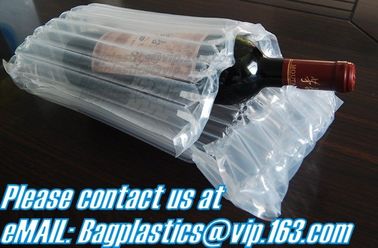 bubble cushion bag wine bottle air column packaging,air filled bags, Protective Film, Air column bag for protect goods supplier