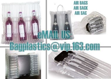 bubble cushion bag wine bottle air column packaging,air filled bags, Protective Film, Air column bag for protect goods supplier