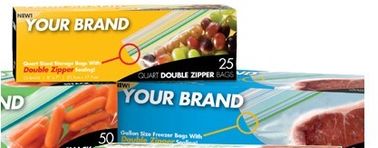 zipper mini k bags plastic clear slider k bags,Resealable Zipper Jumbo Size QUART ZIPPER FREEZER BAG supplier