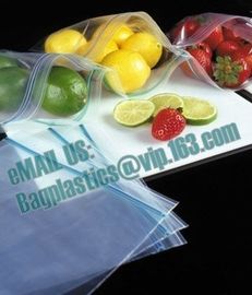 Compostable, Zipper slider bags, Food Grade Reusable Pe Plastic Poly Packaging Double Zip Lock Bag Corn starch bags supplier